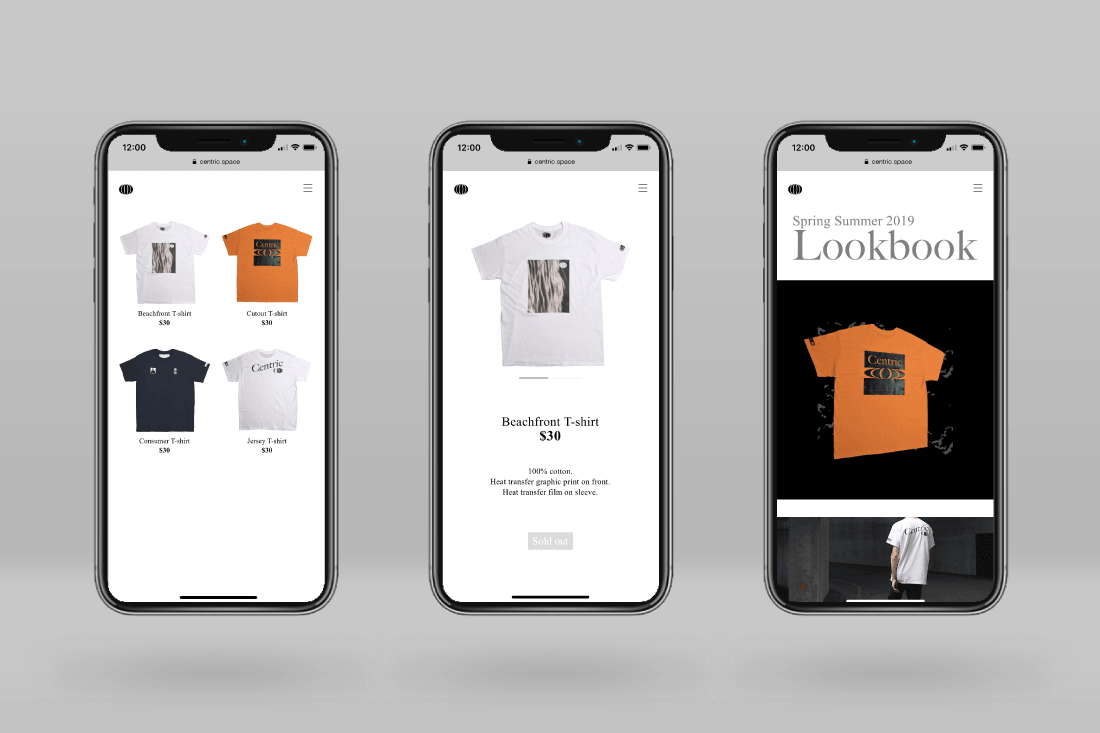 Centric website (Mobile)