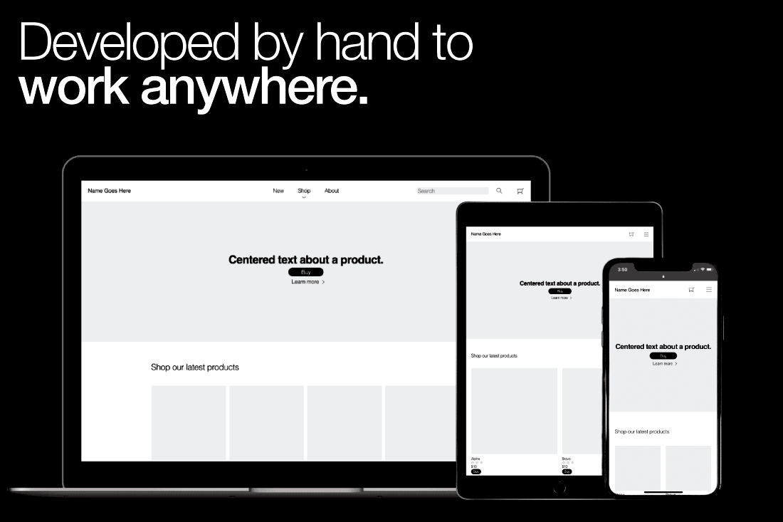 eCommerce Suite on different devices