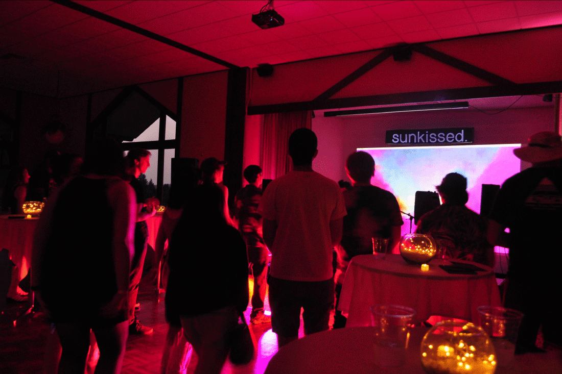 Sunkissed sign onstage