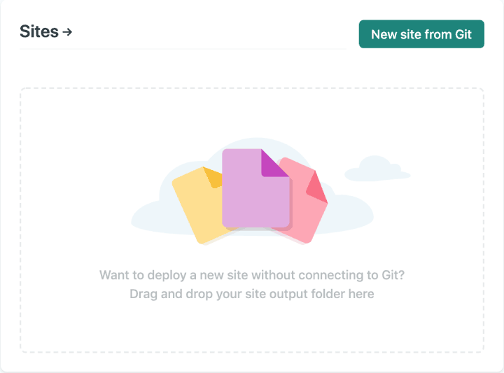 Screenshot of drag and drop directions on hosting application.