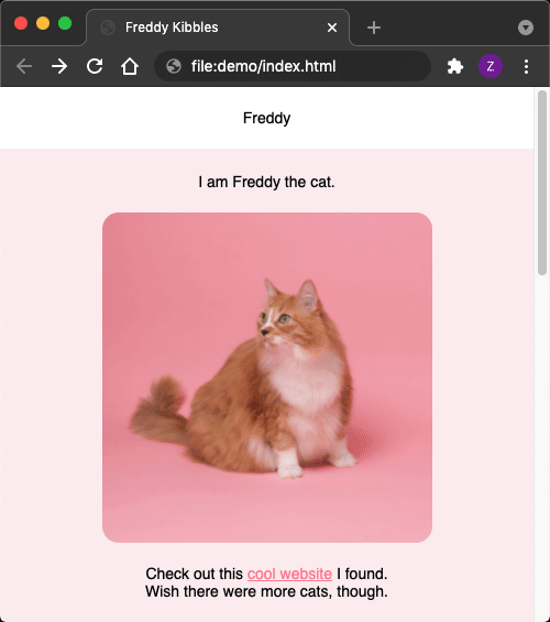 Screenshot of website with full styling: fonts, colors, and all.